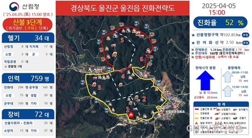 울진군 봄철 동시다발 산불대응 훈련 진화전략도.jpg